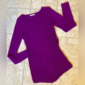 Asymmetrical purple dress